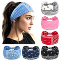 YARIEW Boho Knotted Headbands for Women - 6 Pack Yoga Workout Hair Wraps