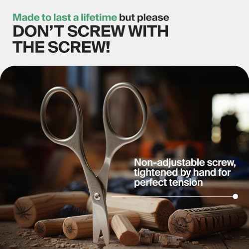 GERMANIKURE Beard and Mustache Scissors - FINOX Stainless Steel Professional Manicure Tools in Leather Case - Ethically Made in Solingen Germany - 4706