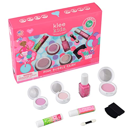 Klee Naturals Kids Play Makeup Kit - Non-Toxic Pink Bubble Fairy