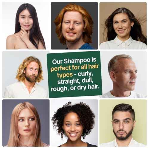 Biotin + Turmeric + Saw Palmetto Shampoo for Hair Growth - DHT Blocker for Men Hair Loss, Thinning, Receding Hairline, Dandruff - Biotin Shampoo for Hair Growth for Women & Men - 10.14 Fl Oz