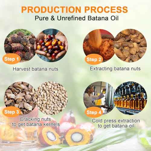 Dr Sebi Raw Batana Oil, 100% Natural Organic Hair Growth Oil for Men & Women, Sourced from Honduras, Pure, Unrefined, Enhances Thickness, Prevent Hair Loss 4 Oz