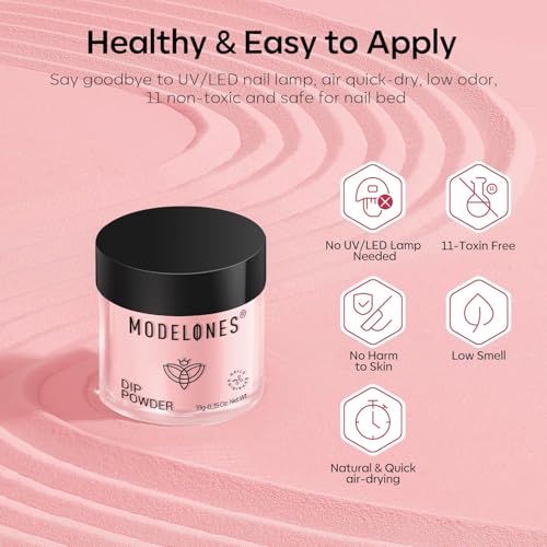 Modelones Dip Powder Nail Starter Kit - 20 Colors 40 Pcs DIY Dipping Set