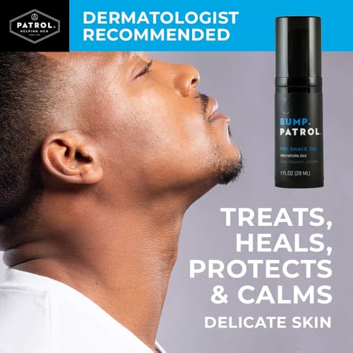 Bump Patrol Pre Shave Oil for Men with Natural Essential Oils ? Smooth Razor Glide, Face and Head Shaving Prep, Lightweight Travel Size Pre Shave for Men - 1 oz (Pack of 2)