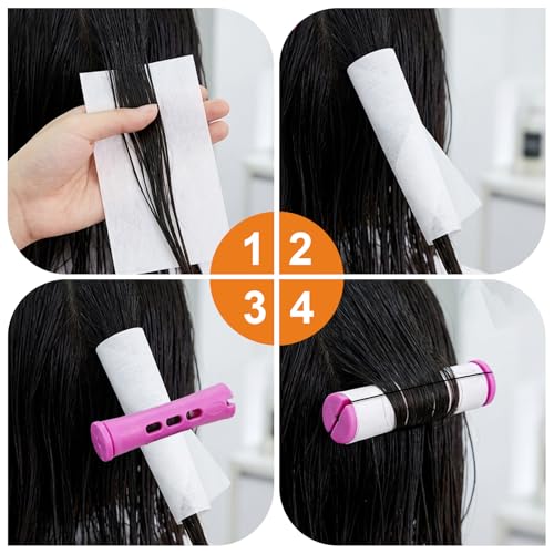 Perm Hair Paper Wraps 100pcs Heat-Resistant Curling Papers for Salon & Home Use