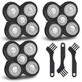 3 PCS Blades Refills for Freebird Head Shaver, 5 Blades Razor Replacement Heads Bald Men Freedom Grooming for free bird + 3 Cleaning Brush