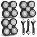 3 Pack Blades Refills Compatible with Freebird Shaver, 5 Blades Shaver Replacement Heads for Bald Men Freedom Grooming, with 3 Cleaning Brush