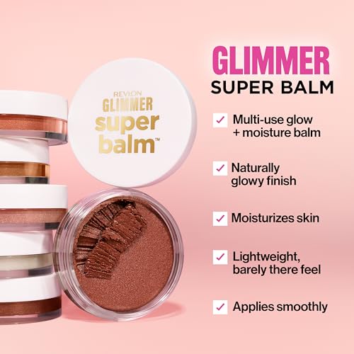 Revlon Glimmer Super Balm in Just a Girl - Multi-Use Face & Cheek Makeup, 0.85 oz (Pack of 1)
