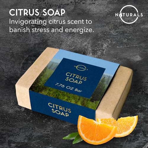 O Naturals Citrus Men's Soap Bar - Exfoliating, All Natural, Unisex, 7.76 oz