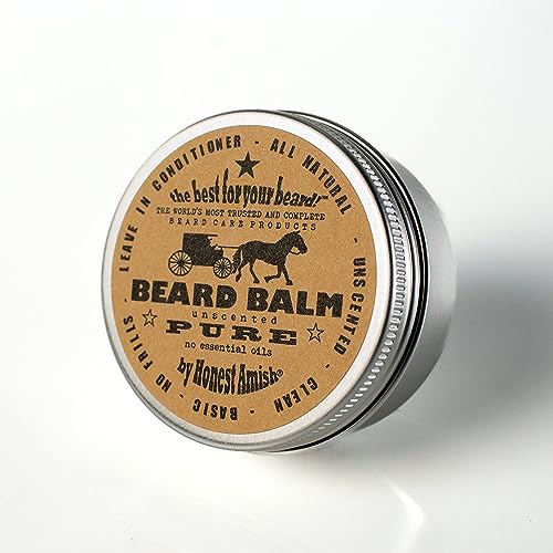 Honest Amish Pure Beard Balm - Fragrance Free, 2oz