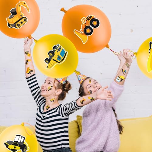 72pc Construction Party Favors - Tattoos & Punch Balloons