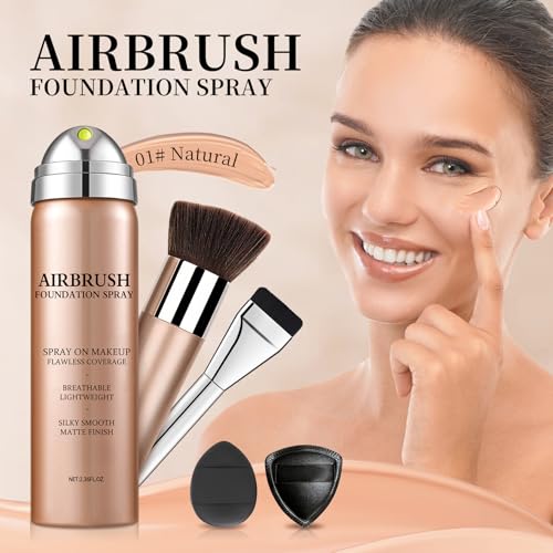 Airbrush Foundation Spray - Full Coverage Liquid Makeup