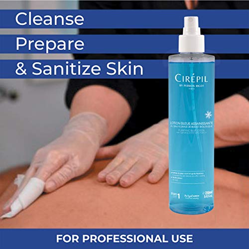 Cirepil - Pre & Post - Purifying Blue Lotion - 250ml / 8.45 fl oz - Cleanses and Prepares the Skin - Pre-Waxing & Post-Waxing