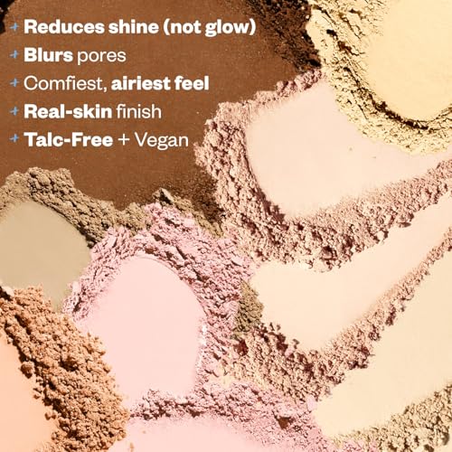 Kosas Cloud Set Face Setting Powder - Smoothing Shine Control, Soft, Sheer Translucent Makeup Finish, Portable & Long-Lasting Loose Pressed Baking Powder - Comfy (Sheer Medium)