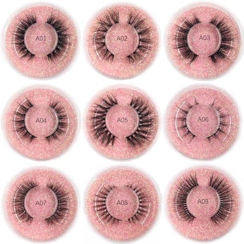 Wholesale Fales Eyelashes, Mink Lashes Thick 5D Volume Natural Fake Lashes Pack(30 Pairs)
