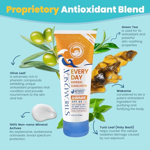 Stream2Sea Shimmer Reef-Safe SPF 45 Mineral Sunscreen (Variation: Shimmer)