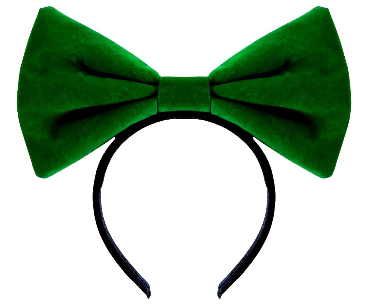 Products4ushop Velvet Green Bow Headbands Christmas Party : H2 (Velvet Bow - Green)