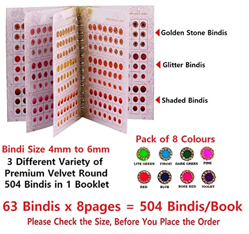 Stone Bindi Book 504 Bindis Glitter Crystal Sticker