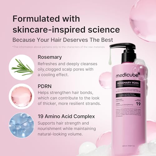 Medicube Cooling Scalp Hair Trio - Rosemary PDRN Shampoo, Conditioner, Serum