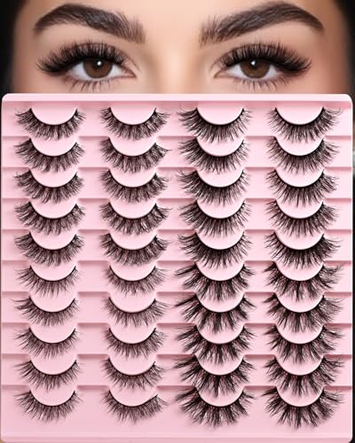 Wispy Cat Eye False Eyelashes - 20 Pairs Bulk Pack