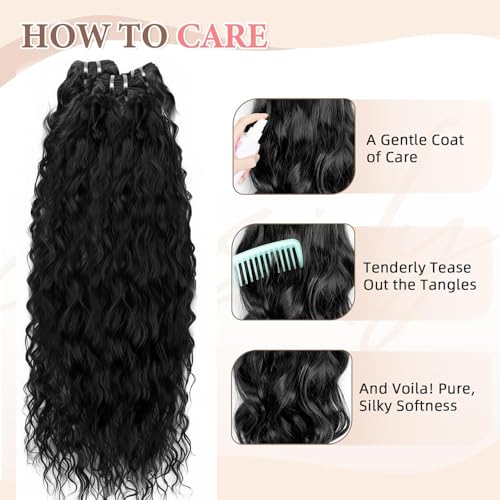 330g Body Wave Human Hair Bundles - Natural Black 20-24 Inch