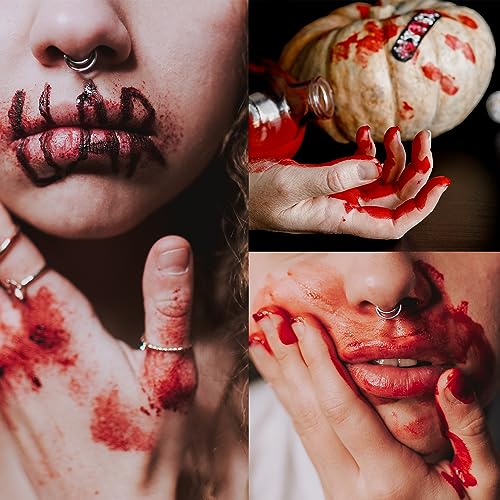 BOBISUKA Halloween Fake Blood Makeup Kit - 2 Colors