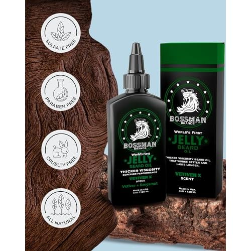 Bossman Beard Oil Jelly and Relaxing Beard Balm Combo - Vetiver X Scent