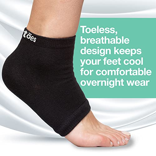 ZenToes Men's Moisturizing Gel Sleep Socks for Dry Cracked Heels (2 Pairs)
