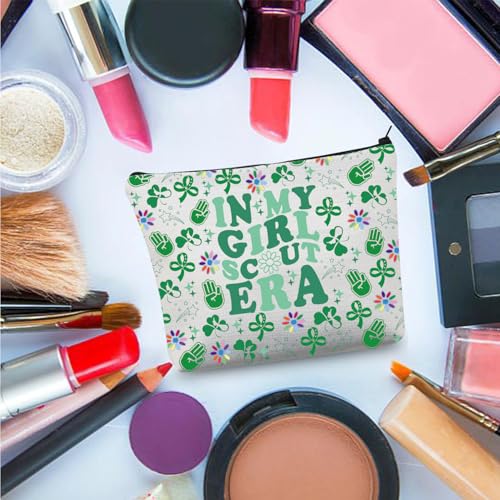 BDPWSS Scout Makeup Bag Scout Troop Leader Gift In My Scouts Era Girl Power Cosmetic Bag Scoutmaster Gifts (Scouts Era)
