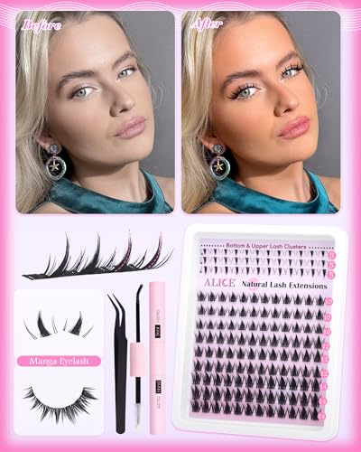 ALICE Manga Lash Clusters Kit 5-14mm Wispy Extensions