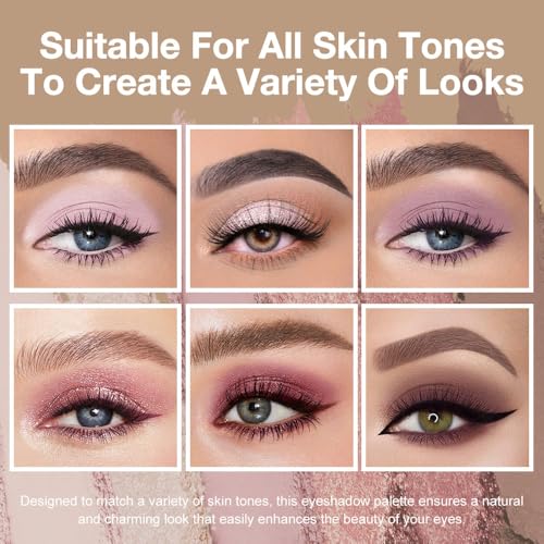Kaely 6-Color Eye Shadow Palette - Waterproof Matte & Shimmer
