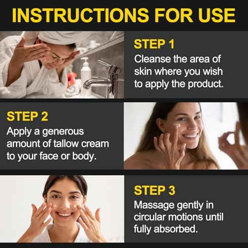 Beef Tallow for Skin, Whipped Tallow Honey Balm for Face -Fed Beef Tallow & Raw Wild Honey - Organic Moisturizer for Soft, Smooth Skin- Light Scent, Moisturizing Natural Formula, 4.2 Oz