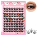 Bodermincer Lashes Clusters 10+12mm/12+14mm/14+16mm/16+18mm/10-12-14-16mm/14-16-18mm Mixed and 8-20mm to Choose Lashes Extension Kit lash Clusters Lashes Wispy Eyelash Extension (14+16mm Mixed)