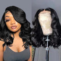 UVVUVV Glueless Body Wave Bob Wig 14" Human Hair 180 Density
