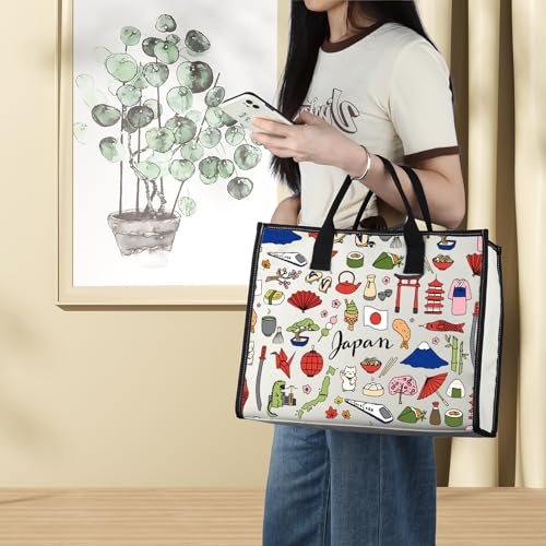 LEVLO Japan Travel Pouch Bag Japan Souvenir Gift Japan Theme Zipper Pouch Bag Japanese Trip Gift (Japan LT)