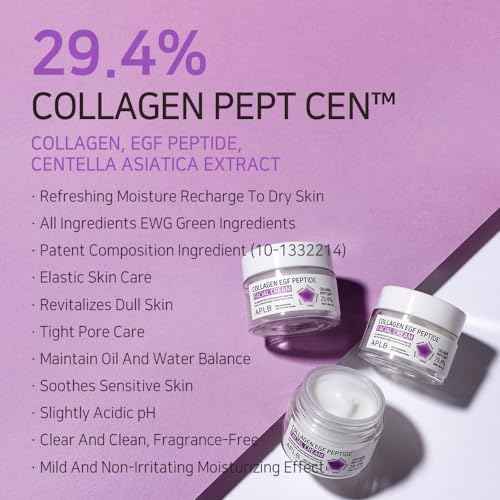 APLB Collagen EGF Peptide Facial Cream | COLLAGEN PEPT CEN¢â 29.4% 1.86 FL.OZ/Korean Skincare, Elasticity care, Deep hydration, Revitalize for gentle and improve skin texture
