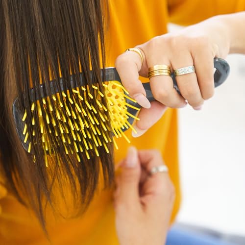 FHI Heat UNbrush Detangling Brush for Pain-Free Brushing on All Wet or Dry Hair Types — Durable DuoFlex Anti-Static Bristles, Lightweight Handle, Vented Hair Brush, Sun Ceremony