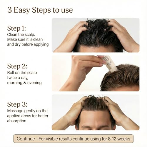 Hair Growth Serum Roll-On | 3% Rosemary, Redensyl & Anagain