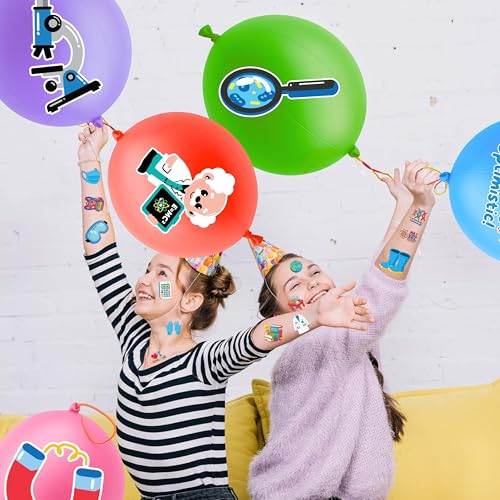 Science Party Favors Set - 72 Pc with Tattoos & Balloons