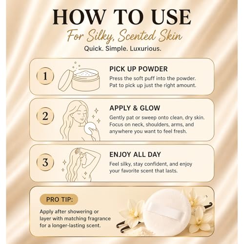 Vanilla Cupcake Body Powder for Women & Men, Talc-Free 8oz