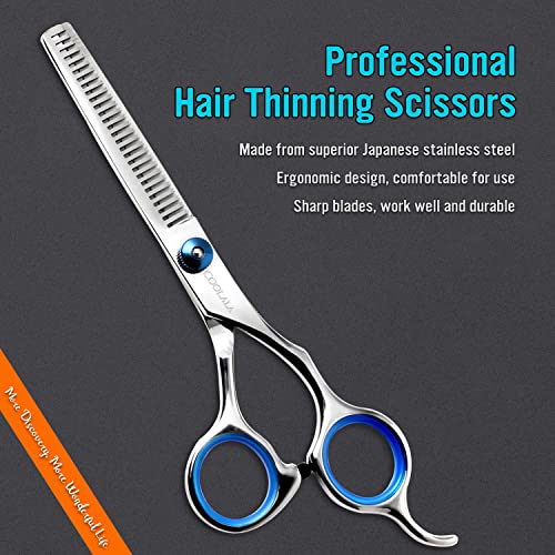 COOLALA Professional Hair Thinning Scissors 6.5" Stainless Steel