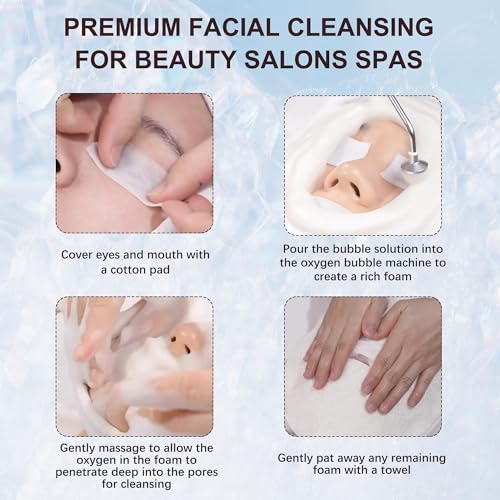 Oxygen Bubbles Facial Cleansing Solution for Hydrogen Oxygen Bubble Machine, Magic Bubble Cleaning Moisturizing and Oil Control Water Element Serum Liquid (Rose)