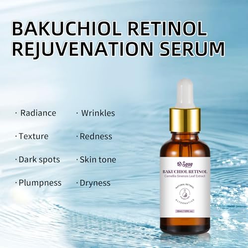 Bakuchiol Retinol Serum, 2 PCS Retinol Rejuvenation Serum for Anti Aging & Reduce Wrinkles, Fine Lines & Sagging, Moisturising Skin, 2.02 fl.oz