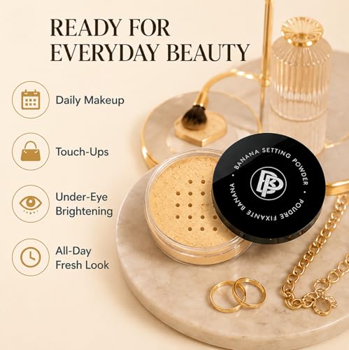 Bellapierre Banana Setting Powder – Talc-Free, Color-Correcting