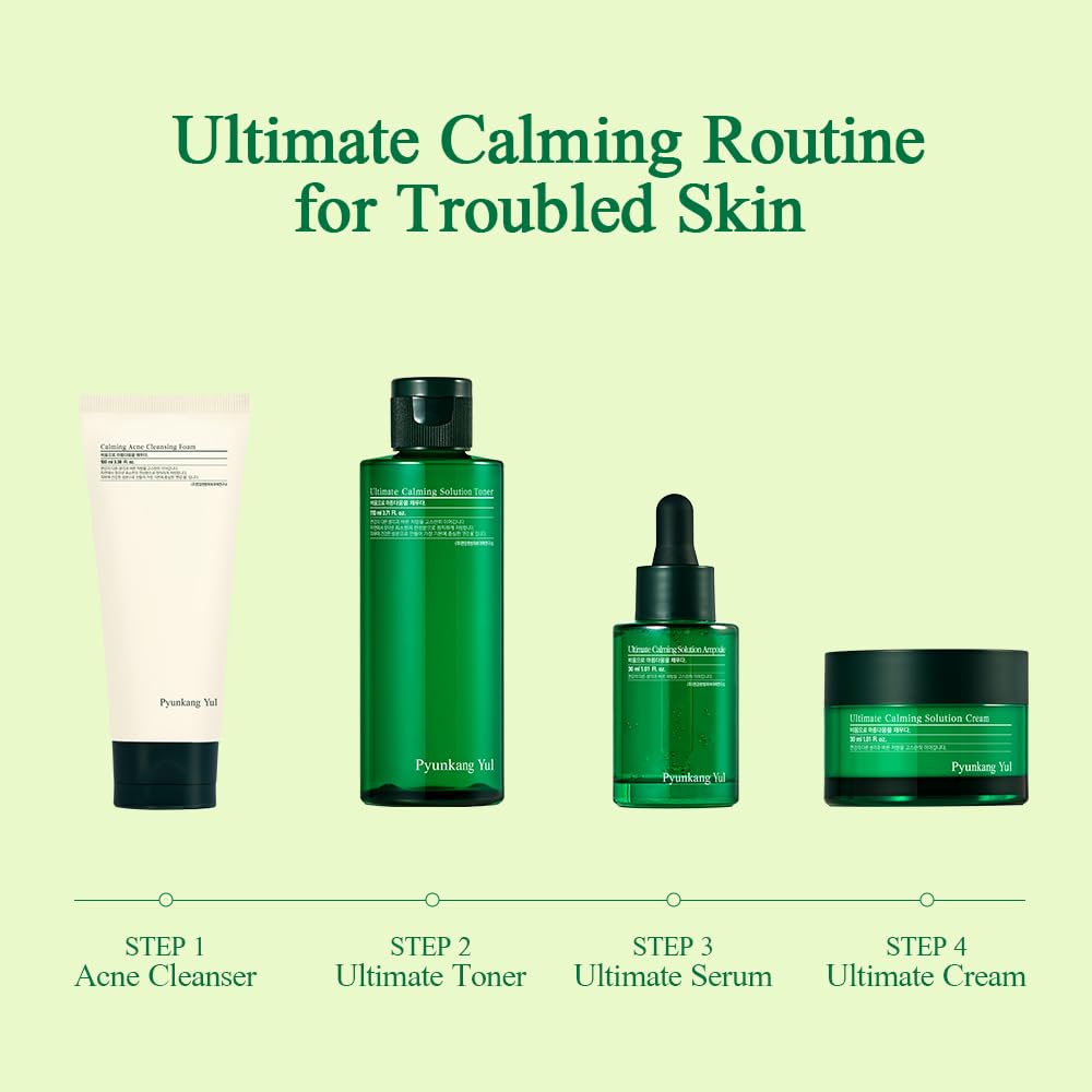 [PKY] Pyunkang Yul Ultimate Calming Solution Toner with Honeysuckle Flower, Ceramides, Hyaluronic Acid, Centella Asiatica, for Moisturized, Nourishing, Sensitive, Tired Facial Skin 3.71fl.oz.