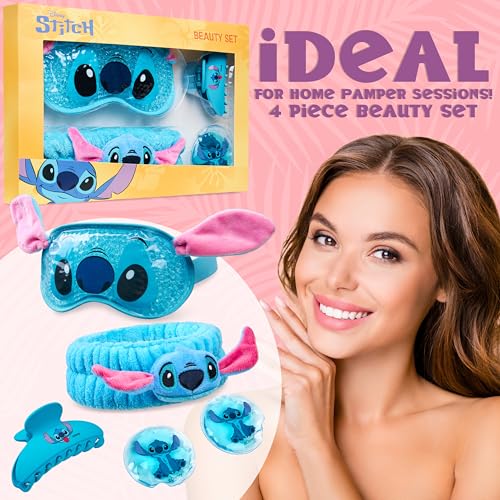 Disney Stitch Beauty Accessories Set with Cooling Gel Eye Mask & Headband