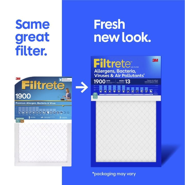 Filtrete 16x25x1 MERV 13 Air Filter for Cleaner Air