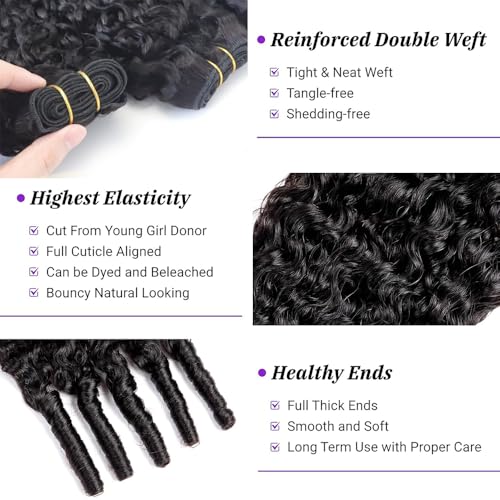 Burmese Curly Human Hair Bundles - 20, 22, 24 Inch, 300g