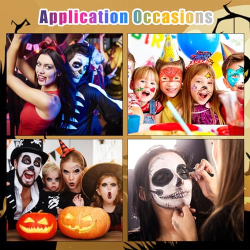 SOVONCARE Oil-Based Face Paint Kit - 20 Colors with 12 Brushes