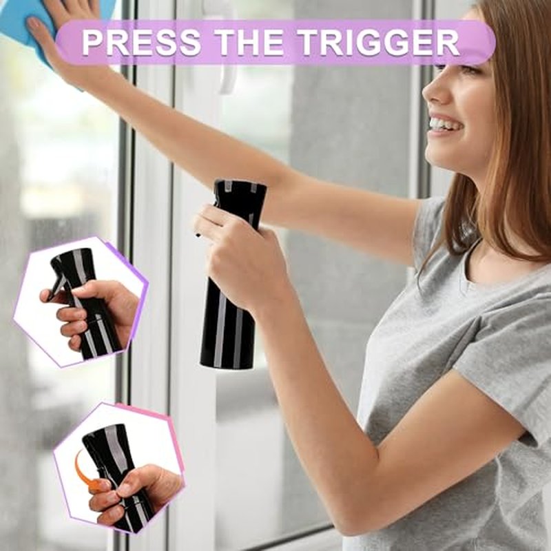 200ml Continuous Spray Bottle 2-Pack for Hair & Plants