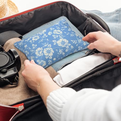 Reginary 12 PCS Grandmillennial makeup bag Travel Quilted Cosmetic Makeup Organizer Coquette Aesthetic Toiletry Bag for Women